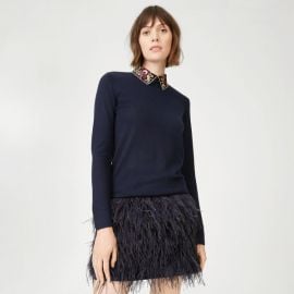 Joannah Sweater Navy x at Club Monaco